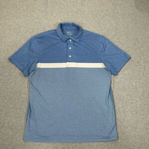 Croft & Barrow Blue and White Striped Polo Shirt